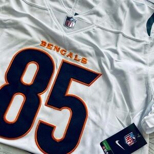 Nike Bengals White Jersey with Orange and Black Details